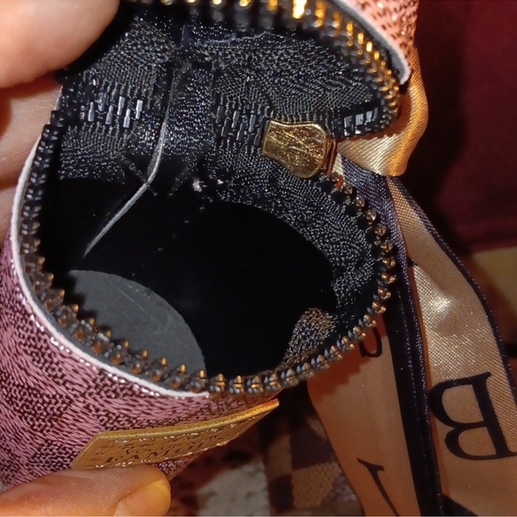 Mini Round Vintage Style Bucket Bag Charm w/ Twilly (white & brown available) - Picture 6 of 13